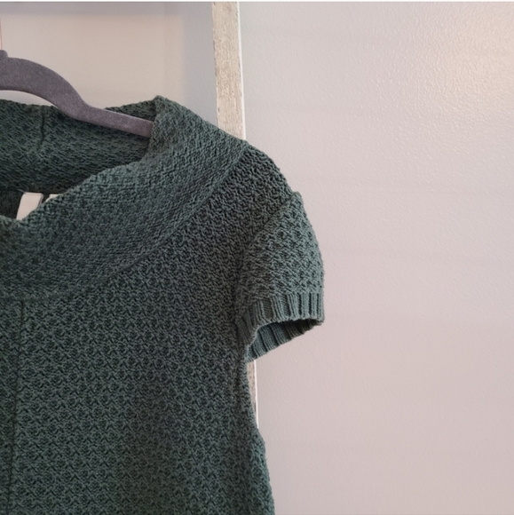 Fossil Medium Green mock neck cap sleeve sweater dress - Picture 2 of 4